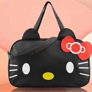 Girly Black and Red Travel Bag - anime -